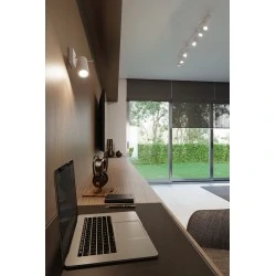 Kinkiety-do-salonu - kinkiet w kolorze białym ruchomy tuba na żarówkę gu10 ring sl.0087 sollux 