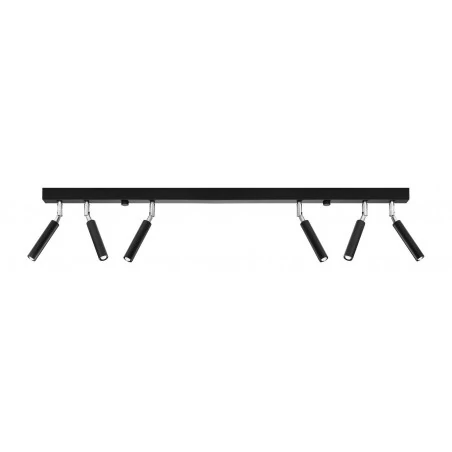 Lampy-sufitowe - lampa sufitowa czarna-listwa 100cm 6xg9 eyetech sl.0901 sollux 
