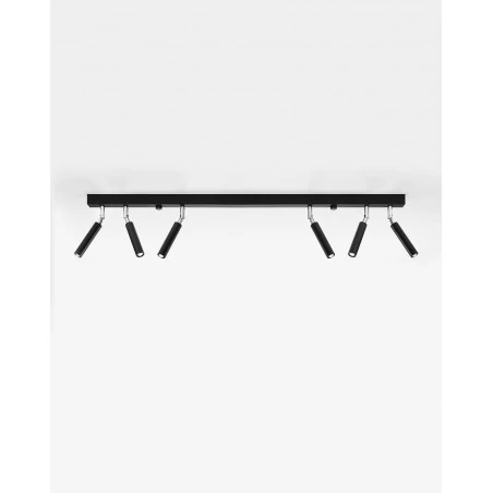 Lampy-sufitowe - lampa sufitowa czarna-listwa 100cm 6xg9 eyetech sl.0901 sollux 