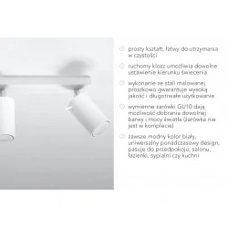 Oswietlenie-sufitowe - listwa oświetleniowa potrójna plafon ring 3l biały gu10 sl.0089 sollux 