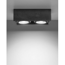 Oswietlenie-sufitowe - betonowy plafon 2xgu10 quatro sl.0884 sollux lighting 