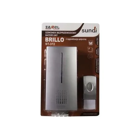 Dzwonki-do-drzwi-bezprzewodowe - dzwonek bezprzewodowy hermetyczny z sygnalizacją optyczną st-372 brillo zamel 
