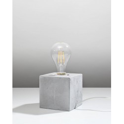 Lampki-nocne - lampa biurkowa industrialna sześcian ariz beton e27 max.60w sl.0683 sollux 
