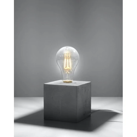 Lampki-nocne - lampa biurkowa industrialna sześcian ariz beton e27 max.60w sl.0683 sollux 