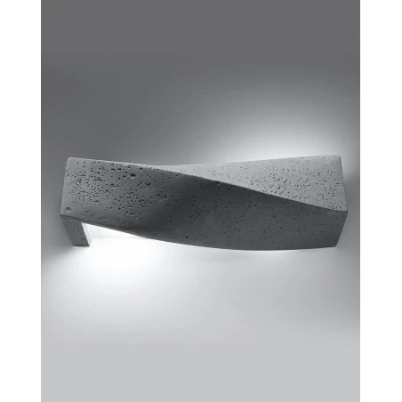 Kinkiety-do-salonu - nowoczesny kinkiet ścienny betonowy szary 2xe27 sigma sl.0644 sollux 