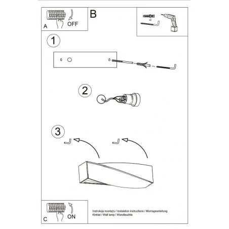 Kinkiety-do-salonu - nowoczesny kinkiet ścienny betonowy szary 2xe27 sigma sl.0644 sollux 