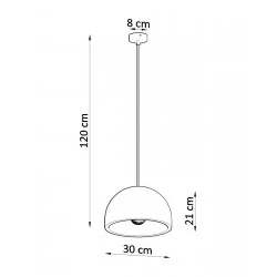 Oswietlenie-sufitowe - betonowa lampa wisząca pablito sl.0847 sollux lighting 