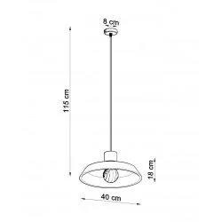 Oswietlenie-sufitowe - betonowa lampa wisząca afra sl.0282 sollux lighting 