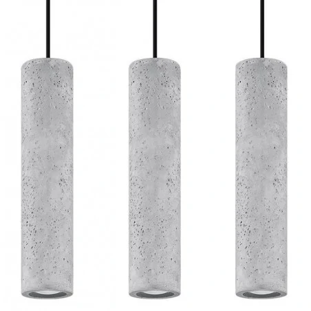 Oswietlenie-sufitowe - betonowa lampa wisząca 3xgu10 luvo sl.0655 sollux lighting 