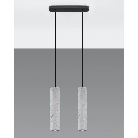 Oswietlenie-sufitowe - betonowa lampa wisząca 2xgu10 luvo sl.0654 sollux lighting 