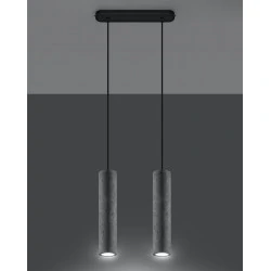 Oswietlenie-sufitowe - betonowa lampa wisząca 2xgu10 luvo sl.0654 sollux lighting 