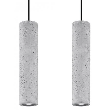 Oswietlenie-sufitowe - betonowa lampa wisząca 2xgu10 luvo sl.0654 sollux lighting 