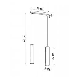 Oswietlenie-sufitowe - betonowa lampa wisząca 2xgu10 luvo sl.0654 sollux lighting 