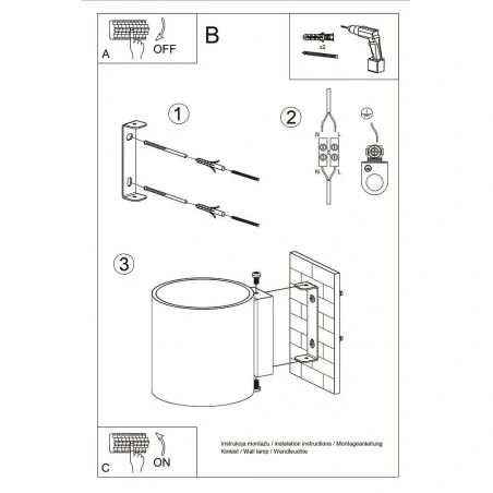 Kinkiety-do-salonu - kinkiet naturalne drewno tuba g9 orbis sl.0490 sollux lighting 