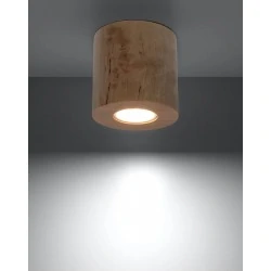 Lampy-sufitowe - plafon naturalne drewno gu10 orbis sl.0492 sollux lighting 