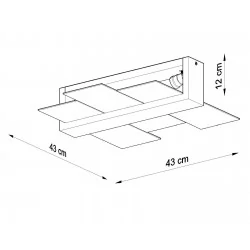 Oswietlenie-sufitowe - plafon 2xe27 naturalne drewno feniks sl.0076 sollux lighting 