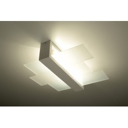 Oswietlenie-sufitowe - biały plafon 2xe27 feniks sl.0078 sollux lighting 