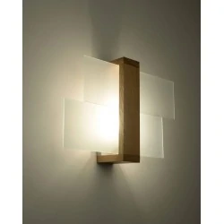 Kinkiety - kinkiet feniks naturalne drewno sl.0077 sollux lighting 