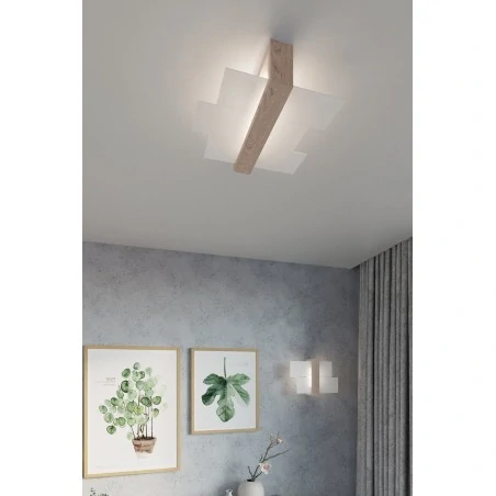 Kinkiety - kinkiet feniks naturalne drewno sl.0077 sollux lighting 