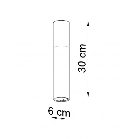 Oswietlenie-sufitowe - tuba natynkowa biała z drewnianą wstawką oprawa sufitowa skandynawska pablo sl.0631 sollux 