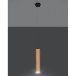 Oswietlenie-sufitowe - drewniana lampa wisząca lino sl.0636 sollux lighting 