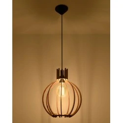 Oswietlenie-sufitowe - wisząca lampa z naturalnego drewna arancia sl.0391 sollux lighting 