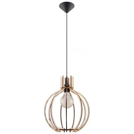 Oswietlenie-sufitowe - wisząca lampa z naturalnego drewna arancia sl.0391 sollux lighting 