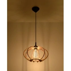 Oswietlenie-sufitowe - wisząca lampa z naturalnego drewna mandelino sl.0392 sollux lighting 