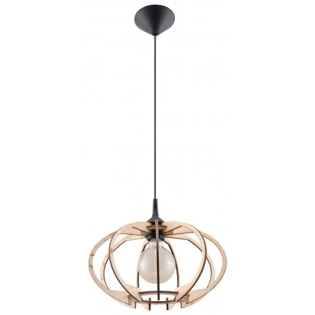 Oswietlenie-sufitowe - wisząca lampa z naturalnego drewna mandelino sl.0392 sollux lighting 