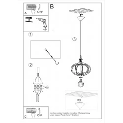 Oswietlenie-sufitowe - wisząca lampa z naturalnego drewna mandelino sl.0392 sollux lighting 