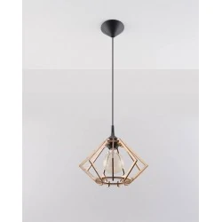 Oswietlenie-sufitowe - wisząca lampa z naturalnego drewna pompelmo sl.0393 sollux lighting 