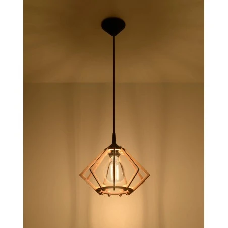 Oswietlenie-sufitowe - wisząca lampa z naturalnego drewna pompelmo sl.0393 sollux lighting 