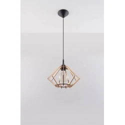 Oswietlenie-sufitowe - wisząca lampa z naturalnego drewna pompelmo sl.0393 sollux lighting 