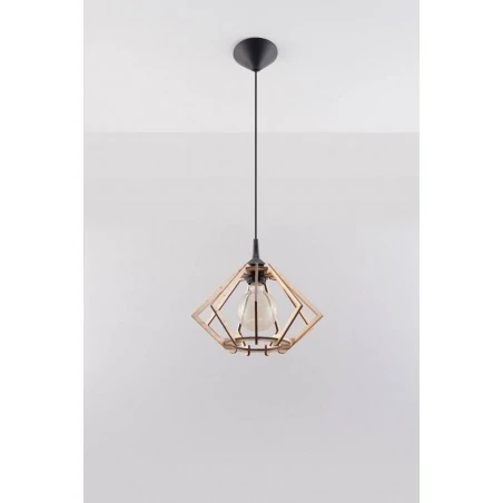 Oswietlenie-sufitowe - wisząca lampa z naturalnego drewna pompelmo sl.0393 sollux lighting 