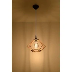 Oswietlenie-sufitowe - wisząca lampa z naturalnego drewna pompelmo sl.0393 sollux lighting 