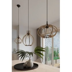 Oswietlenie-sufitowe - wisząca lampa z naturalnego drewna pompelmo sl.0393 sollux lighting 