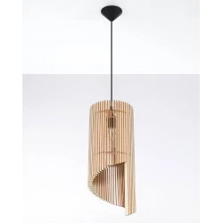 Oswietlenie-sufitowe - wisząca lampa z naturanego drewna alexia sl.0640 sollux lighting 