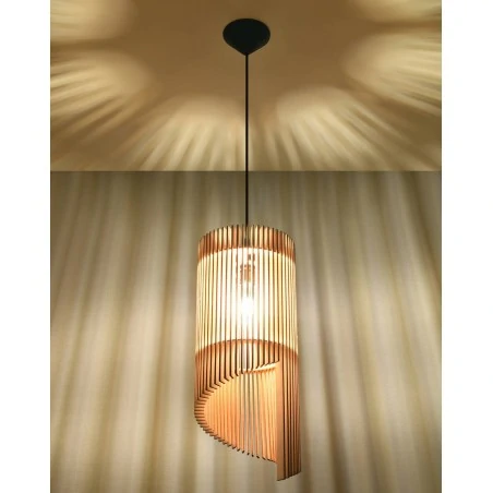 Oswietlenie-sufitowe - wisząca lampa z naturanego drewna alexia sl.0640 sollux lighting 