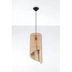 Oswietlenie-sufitowe - wisząca lampa z naturanego drewna alexia sl.0640 sollux lighting 