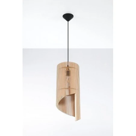 Oswietlenie-sufitowe - wisząca lampa z naturanego drewna alexia sl.0640 sollux lighting 