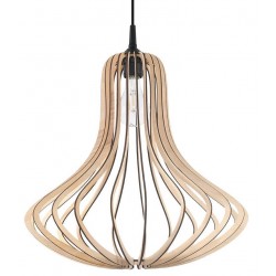 Oswietlenie-sufitowe - wisząca lampa z naturalnego drewna elza sl.0641 sollux lighting 