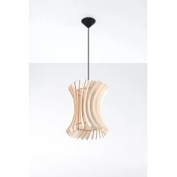 Oswietlenie-sufitowe - wisząca lampa z naturalnego drewna oriana sl.0642 sollux lighting 