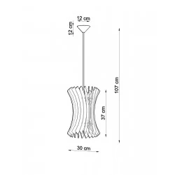 Oswietlenie-sufitowe - wisząca lampa z naturalnego drewna oriana sl.0642 sollux lighting 