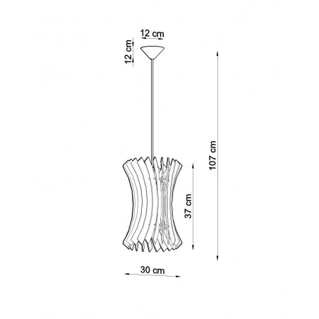 Oswietlenie-sufitowe - wisząca lampa z naturalnego drewna oriana sl.0642 sollux lighting 