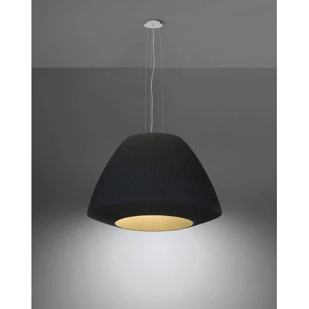 Oswietlenie-sufitowe - czarny żyrandol 3xe27 bella 60 sl.0734 sollux lighting 