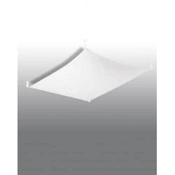 Plafony - sl.0737 duży plafon luna 1 tkanina biały 2x9w g13 sollux 