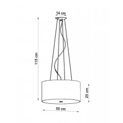 Lampy-sufitowe - czarny żyrandol otto 50 sl.0744 sollux lighting 