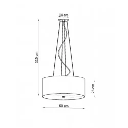 Lampy-sufitowe - czarny żyrandol otto 60 sl.0788 sollux lighting 