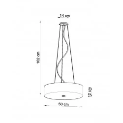 Oswietlenie-sufitowe - biały żyrandol 5xe27 skala 50 sl.0757 sollux lighting 