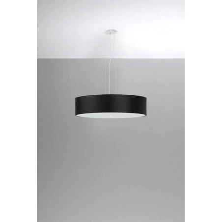 Oswietlenie-sufitowe - czarny żyrandol 5xe27 skala 50 sl.0758 sollux lighting 